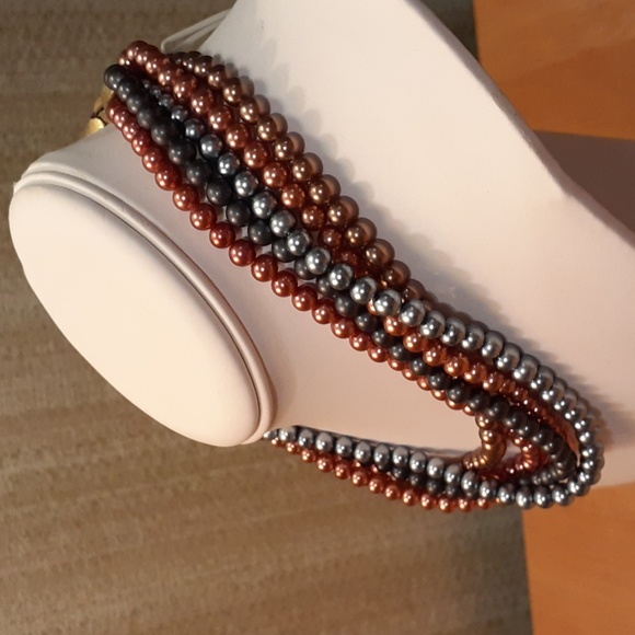 Vintage 5-Strand Pearl Necklace U144 - Picture 7 of 14